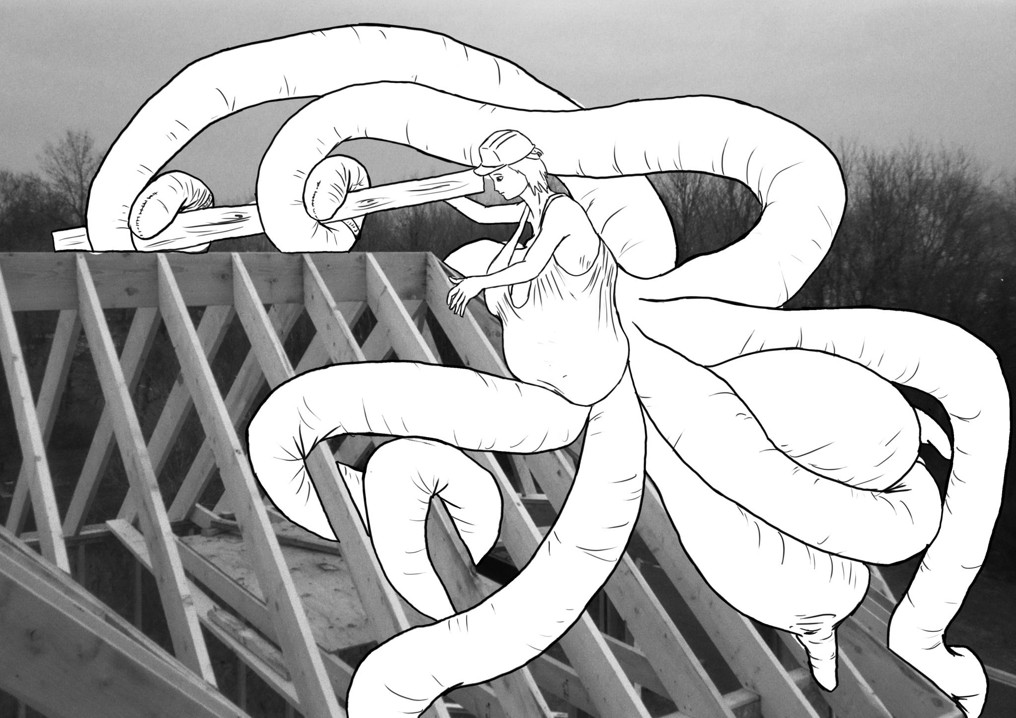 tent046
I was learning a lot working in construction, and the truth is that I liked. Before this, I had no legs and I could never devote to physical work, but the truth is that once tried not disliked.
Of course I had the advantage of having 8 large and powerful tentacles, with which he could manipulate heavy objects, climb on complicated sites, handle several things at once .... Of course I had to have a special "gloves" for longer had several scratches on the ends of my tentacles ... well, if you should call glans, but I can not get used ...
